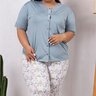comprar pijama manga botao plus size femenino capri fofuxa pijamas promocao online microfibra liganete verao 3424 ve perto