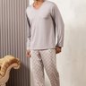 comprar pijama microfibra liganete malha fria geladinho inverno fofuxa pijamas longo masculino lado 3088