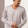 comprar pijama microfibra liganete malha fria geladinho inverno fofuxa pijamas longo masculino meio corpo 3088