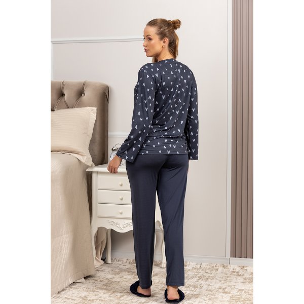 comprar pijama microfibra inverno fofuxa pijamas longo feminino renda flanelado quentinho costa 3137