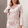comprar pijama camisola microfibra liganete malha fria geladinho inverno fofuxa pijamas longo feminino renda meio corpo 3150