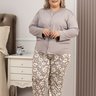 comprar pijama malha fria microfibra liganete inverno fofuxa pijamas longo online renda feminino botao pratico plus size frente 3226