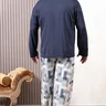 comprar pijama longo manga malha fria geladinho masculino plus size online microfibra liganete 3330 wl costas