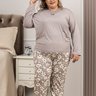 comprar pijama plus size quentinho malha fria geladinho feminino fofuxa pijamas online microfibra liganete 3386 ac frente