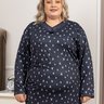 comprar pijama plus size quentinho camisola malha fria geladinho feminino fofuxa online microfibra liganete 3406 lv pose