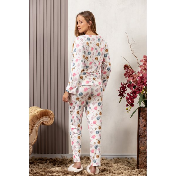 comprar pijama flanelado termico estampado longo calca bichinho fofuxa pijamas promocao online microfibra liganete inverno 3499 gl costas