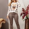 comprar pijama microfibra liganete malha fria geladinho inverno fofuxa pijamas longo online feminino slim frente 3510