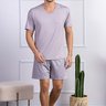 comprar pijama masculino microfibra online liganete fofuxa verao curto frente 3039