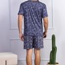 05 pijama masculino microfibra azul curto