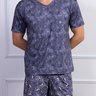 07 pijama masculino microfibra azul curto