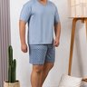 comprar pijama masculino manga bermuda plus size calcao fofuxa pijamas promocao online microfibra liganete verao 3195 ta frente