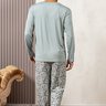 05 pijama microfibra masculino longo verde inverno