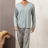 06 pijama microfibra masculino longo verde inverno