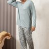 07 pijama microfibra masculino longo verde inverno