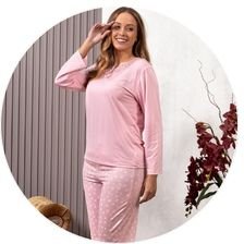 02 pijama microfibra feminino longo inverno com renda rosa