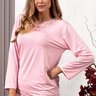 08 pijama feminino longo inverno detalhe em renda rosa