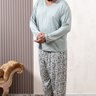 05 pijama masculino microfibra plus size longo de inverno verde