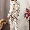 05 pijama plush boucle feminino longo estampado de urso off
