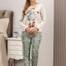 comprar pijama longo inverno adulto feminino quentinho confortavel fofuxa pijamas promocao online microfibra liganete 3505 ov pose