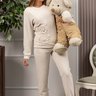 07 pijama plush botone longo feminino off inverno urso