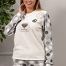 06 pijama feminino plush longo bordado urso