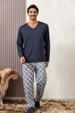 comprar pijama longo inverno masculino quentinho adulto confortavel fofuxa pijamas promocao online microfibra liganete 3522 pu pose