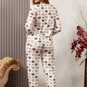 05 pijama feminino microfibra flanelado termico estampa de urso off longo