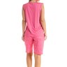 04 pijama regatao microfibra feminino de bermuda rosa forte