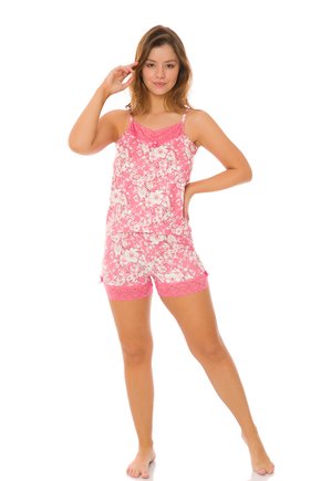 04 pijama feminino baby doll microfibra alcinha reguladora estampada