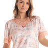 06 camisola microfibra de renda estampada laranja floral