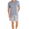 04 pijama masculino microfibra azul shorts estampado curto