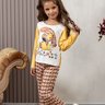 08 pijama microfibra infantil feminino longo estampa xadrez