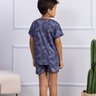 13 pijama microfibra infantil masculino estampado azul curto