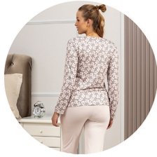 03 pijama longo feminino microfibra flanelado slim rosa