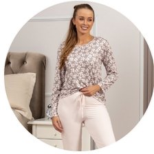 04 pijama longo feminino microfibra flanelado slim rosa