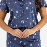 10 pijama curto americano feminino de microfibra azul astronauta