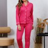 02 pijama longo americano feminino algodao pa azul bebe