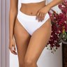 Calcinha Tanga Poliamida Cós Largo Feminina Branca