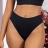 Calcinha Tanga Poliamida Cós Largo Feminina Preta