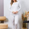 01 pijama longo microfibra feminino slim listra off white
