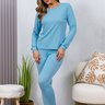 comprar pijama online fofuxa canelado feminino inverno manga longa calca 3558frente