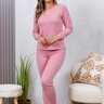 comprar pijama online fofuxa canelado feminino inverno manga longa calca 3558frente