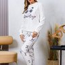 06 pijama longo plush boucle feminino longo estampado panda off