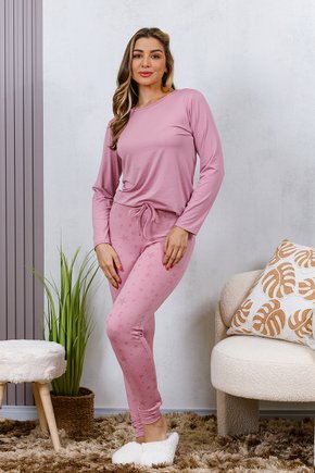 comprar pijamas fofuxa online jacquard microfibra feminino inverno 3555
