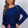comprar pijama algodao azul marinho fofuxa inverno longo online frente meiocorpo