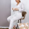 09 pijama longo americano microfibra botao love off