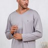 05 pijama longo masculino microfibra inverno cinza sofisticado