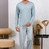 comprar online pijama masculino fofuxa microfibra longo inverno calca pijamas frente