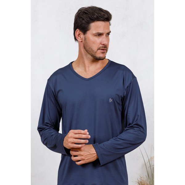 comprar online pijama longo microfibra inverno masculino leve