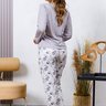 05 pijama longo microfibra feminino inverno com renda orquidea cinza